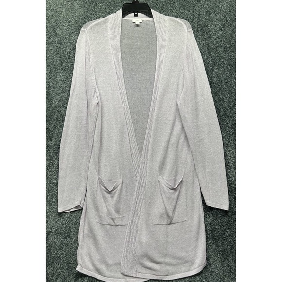 J. Jill Sweaters - J. Jill Womens Size L Purple Long Sleeve Linen Blend Cardigan Sweater (J13)